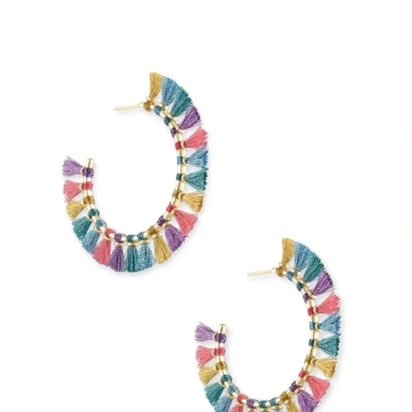 Kendra Scott Multicolor Tassel Hoop Earrings - Picture 1 of 3